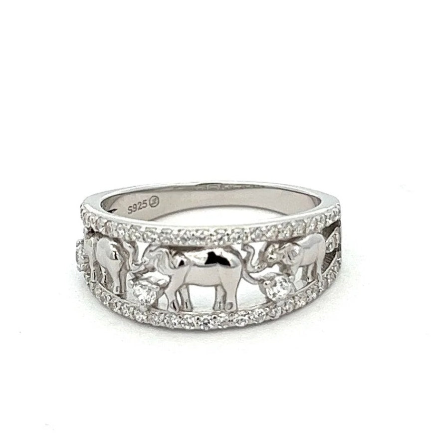 Lucky Elephant Ring 925 Sterling Silver