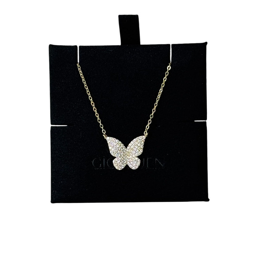 Butterfly Necklace 925 Sterling Silver Cubic Zirconia Simulated Diamonds Women's Jewelry