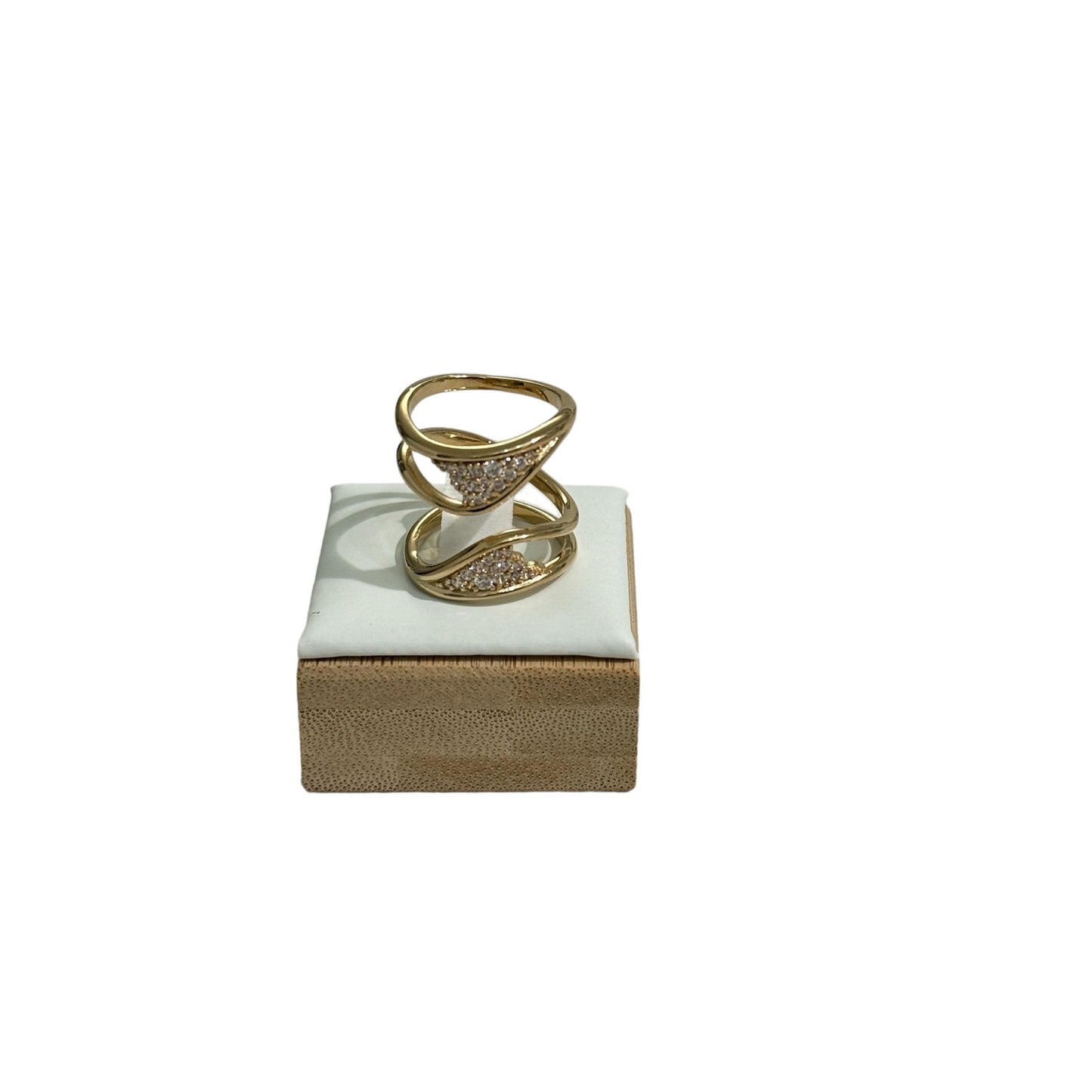 Atelier Swarovski Gilded Treasures Wide Ring, White, Gold-tone plated Ring SIZE 52/6 new