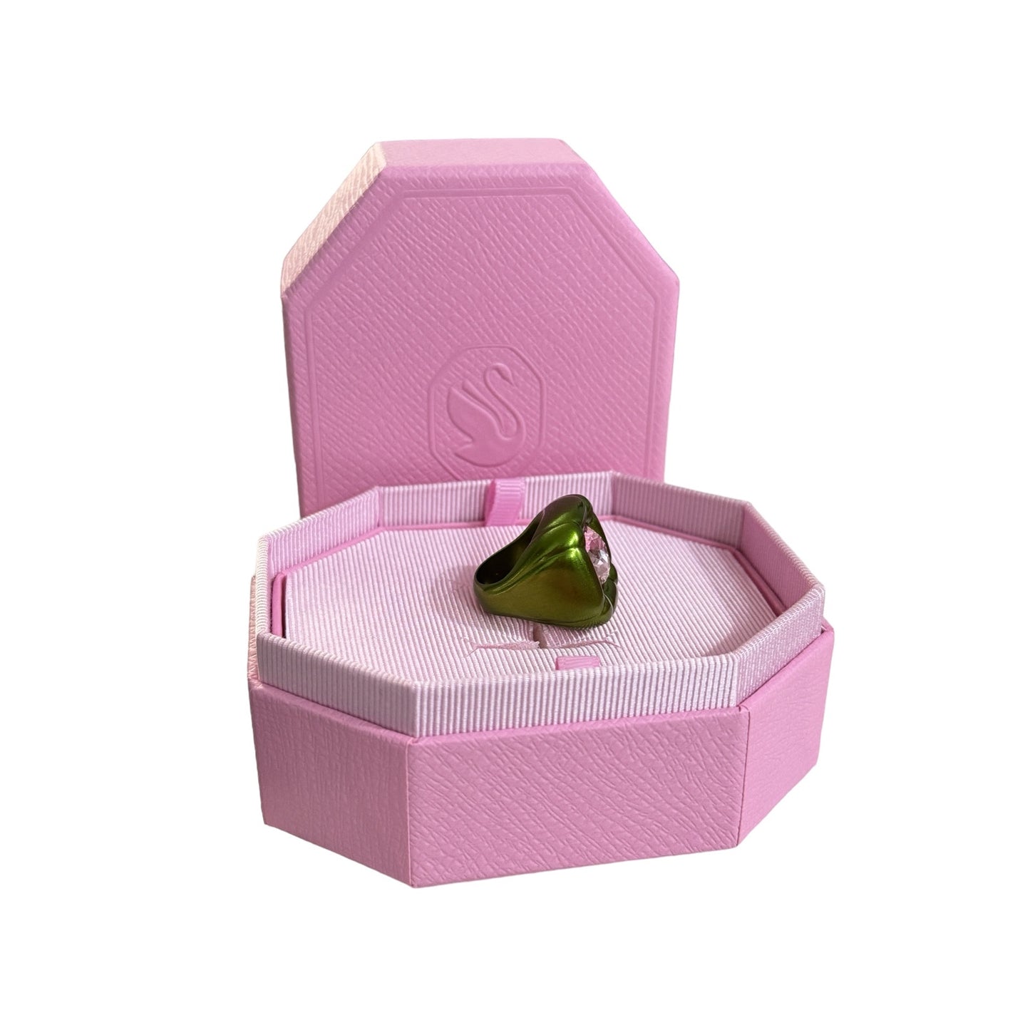 Swarovski Dulcis Cocktail Ring sizen 52 / 6 Green New