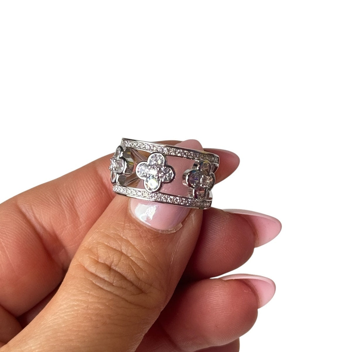 Bella Clover Ring 925 Sterling Silver