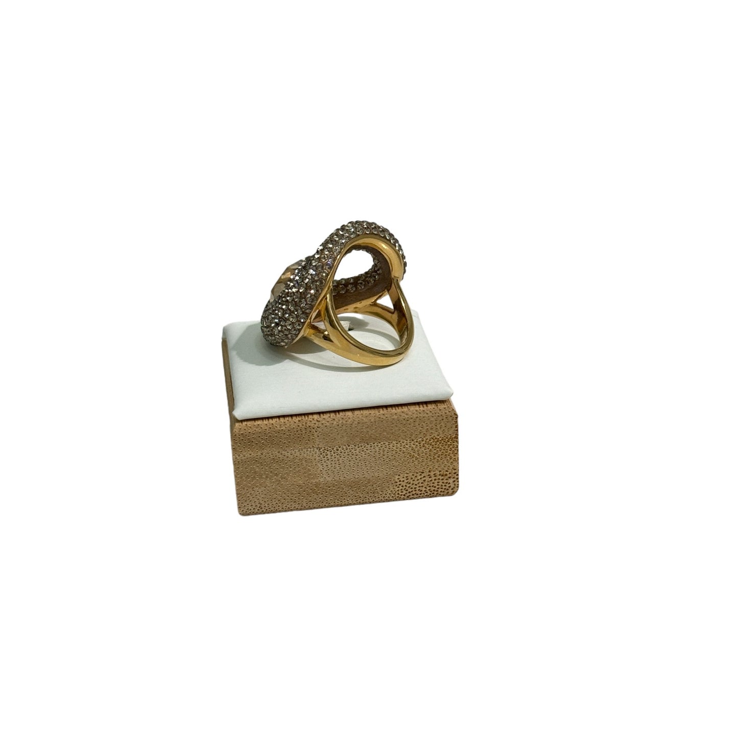 Swarovski Atelier Tigris ring white gold plated 52 /6 GRAY/CRY/GOS