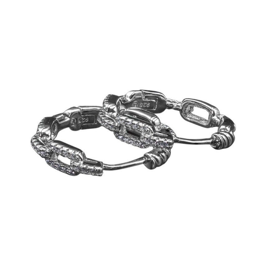 Chain Link Hoop Earrings