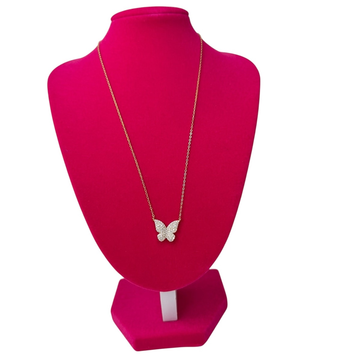 Butterfly Necklace 925 Sterling Silver Cubic Zirconia Simulated Diamonds Women's Jewelry