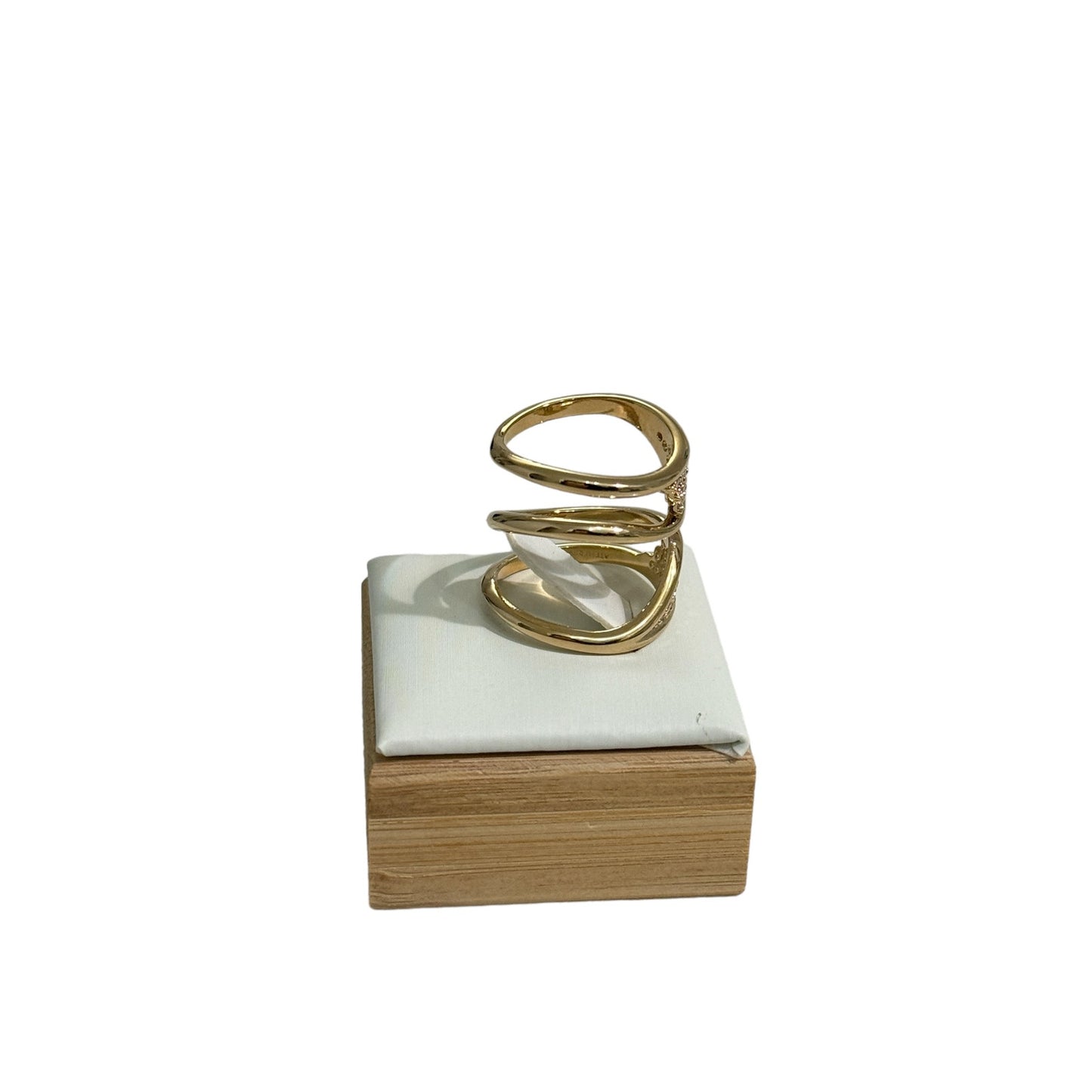 Atelier Swarovski Gilded Treasures Wide Ring, White, Gold-tone plated Ring SIZE 52/6 new
