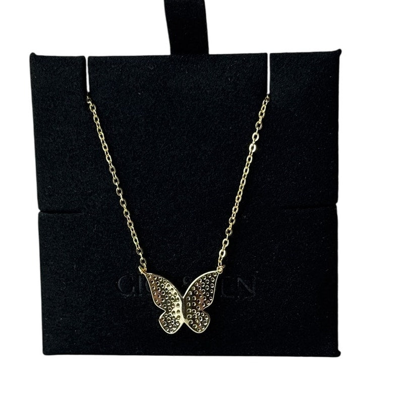 Butterfly Necklace 925 Sterling Silver Cubic Zirconia Simulated Diamonds Women's Jewelry