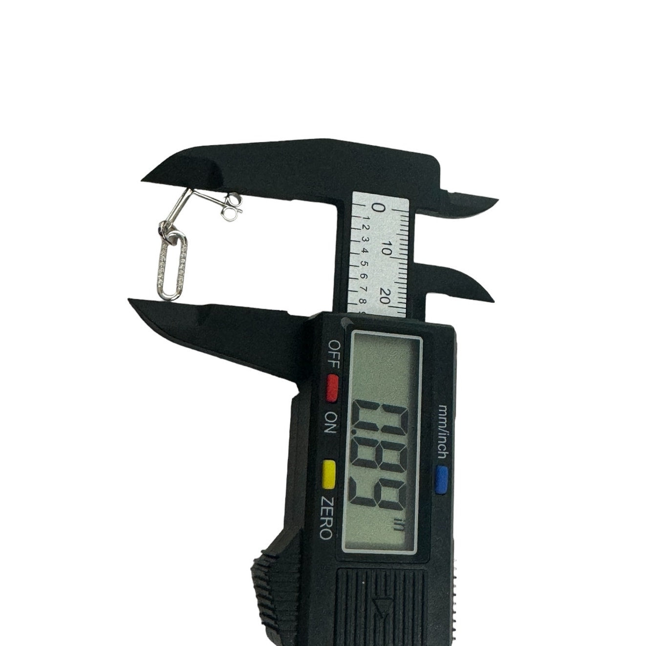 Paper Clip Earrings Link Drop Earrings Silver