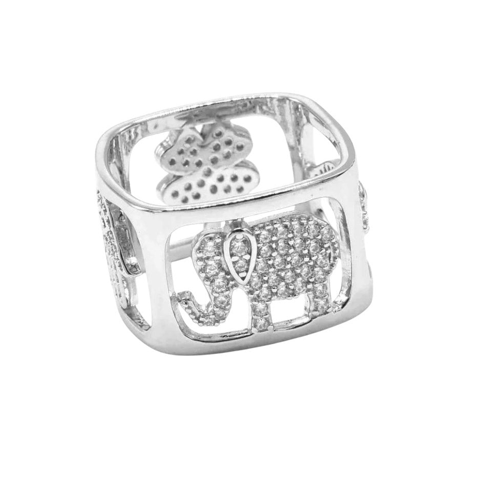 Lucky Charm Dice Ring for Her Color Silver size 6