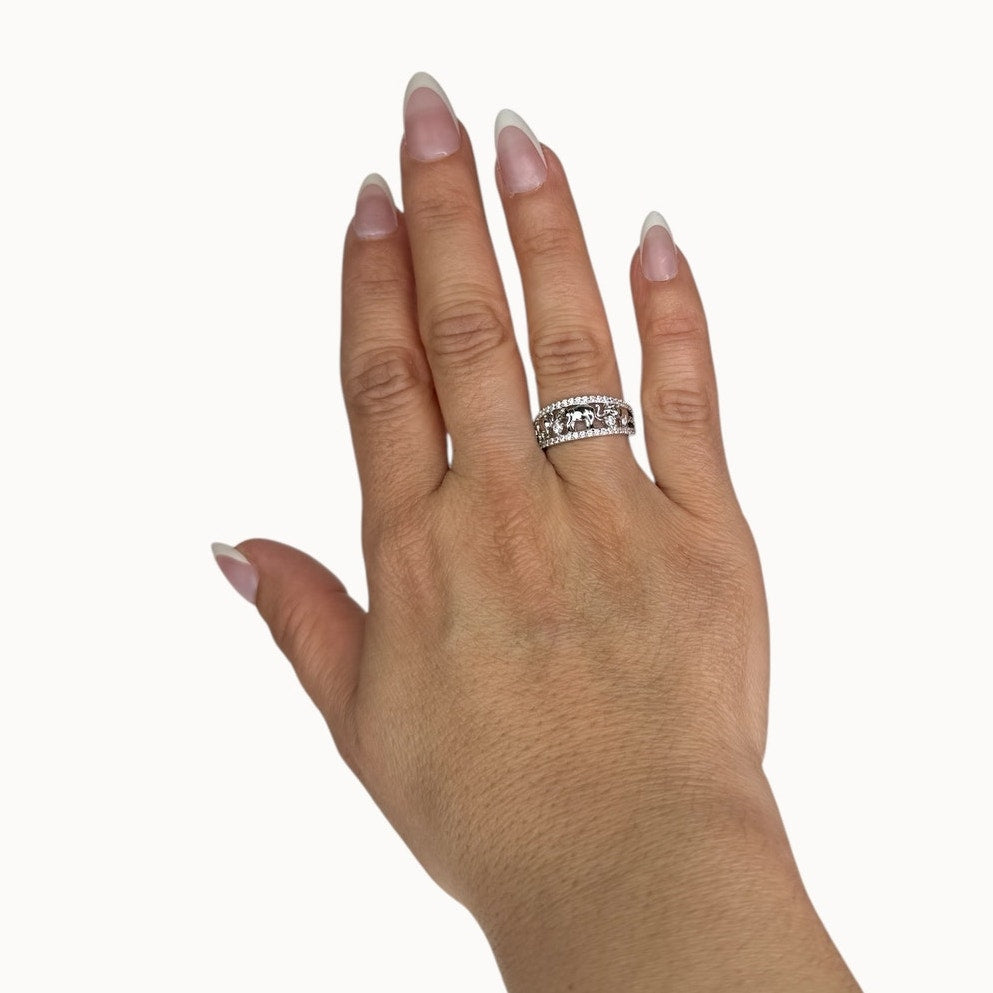 Lucky Elephant Ring 925 Sterling Silver