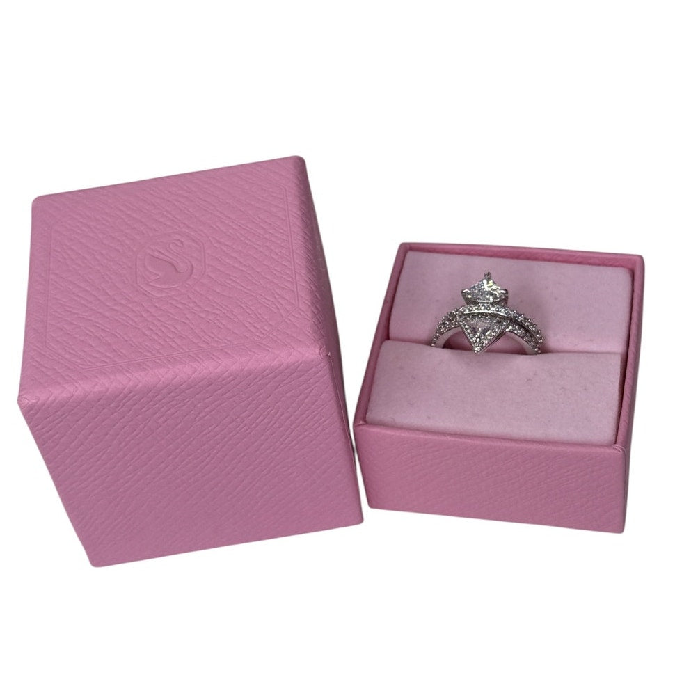 Swarovski Ortyx ring Mixed cuts, White, Rhodium plated size 6 / 52