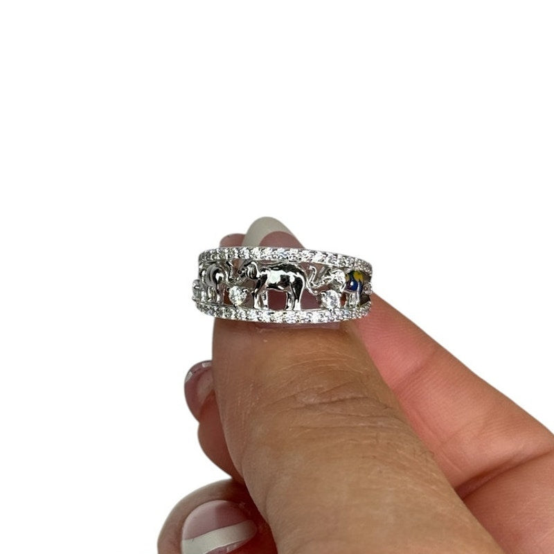 Lucky Elephant Ring 925 Sterling Silver