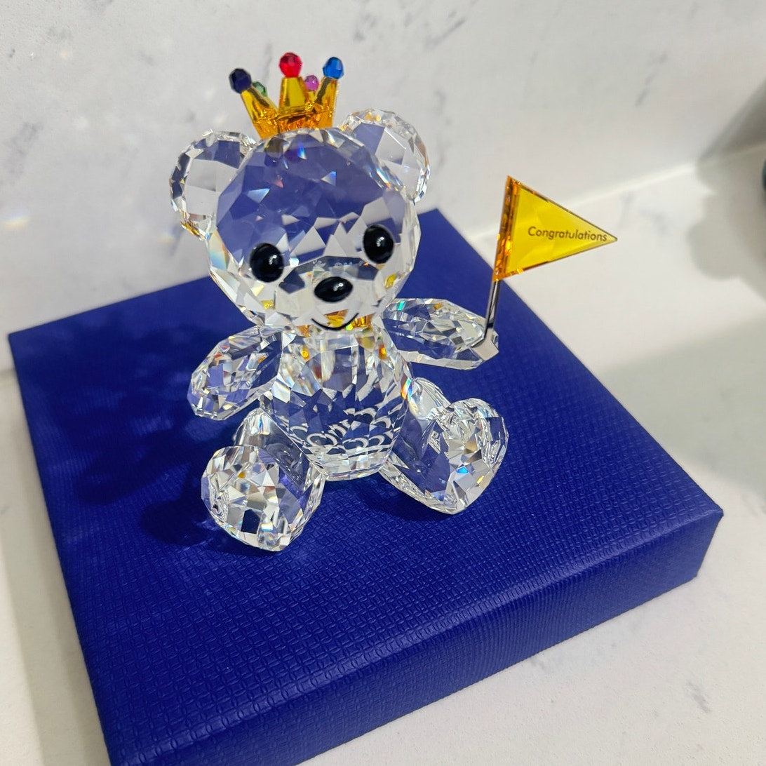 Swarovski Kris Bear Congratulations Figurine New