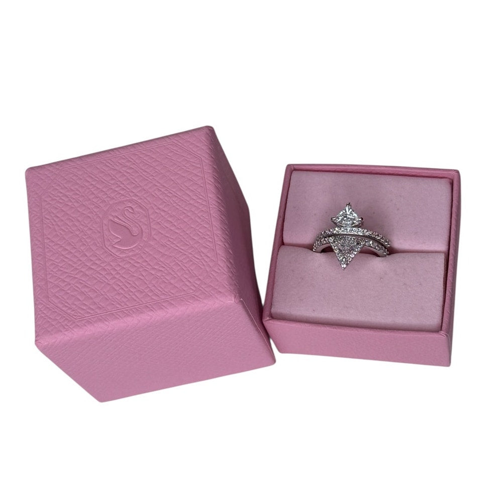 Swarovski Ortyx ring Mixed cuts, White, Rhodium plated size 6 / 52