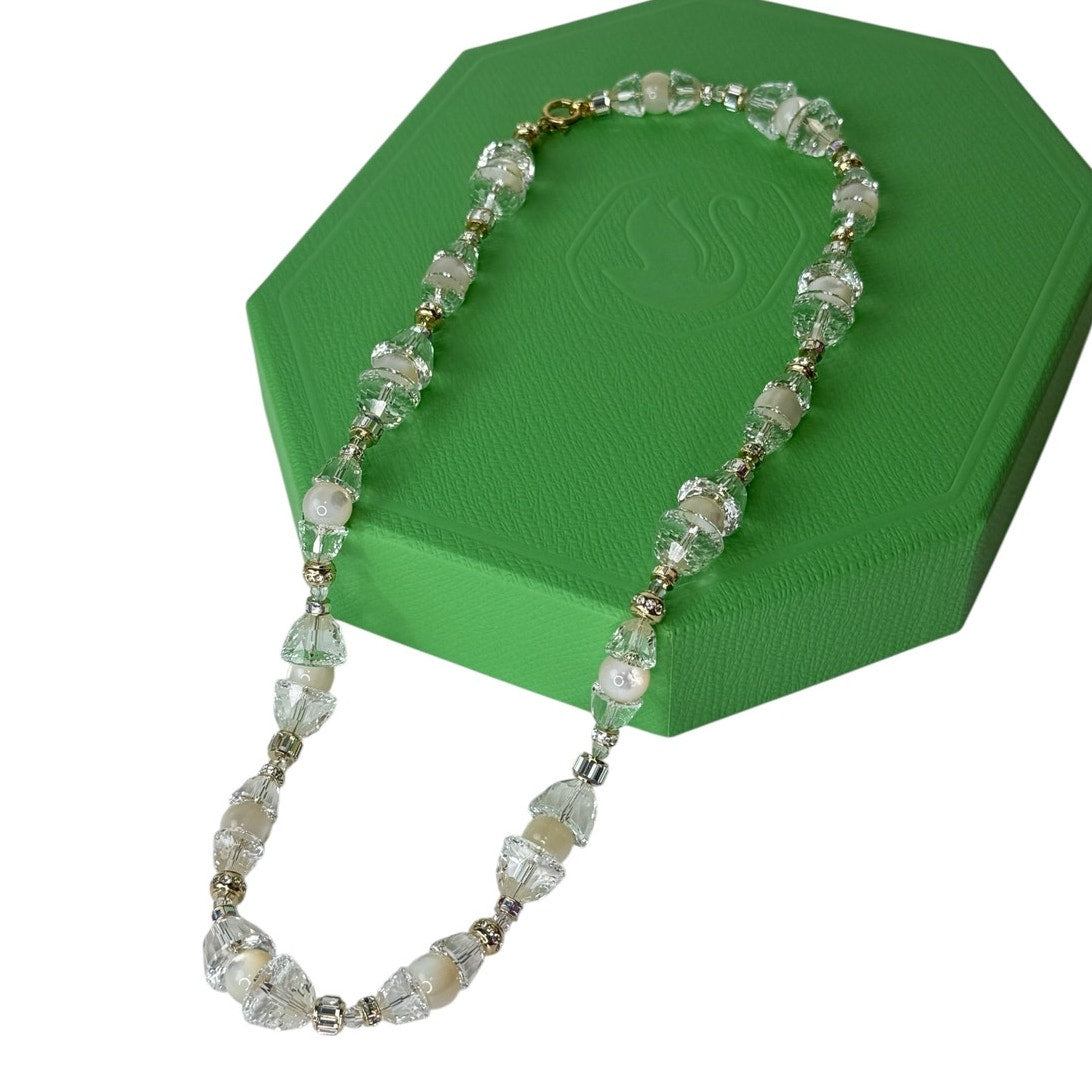 Swarovski Somnia Set White, Gold-tone plated set
