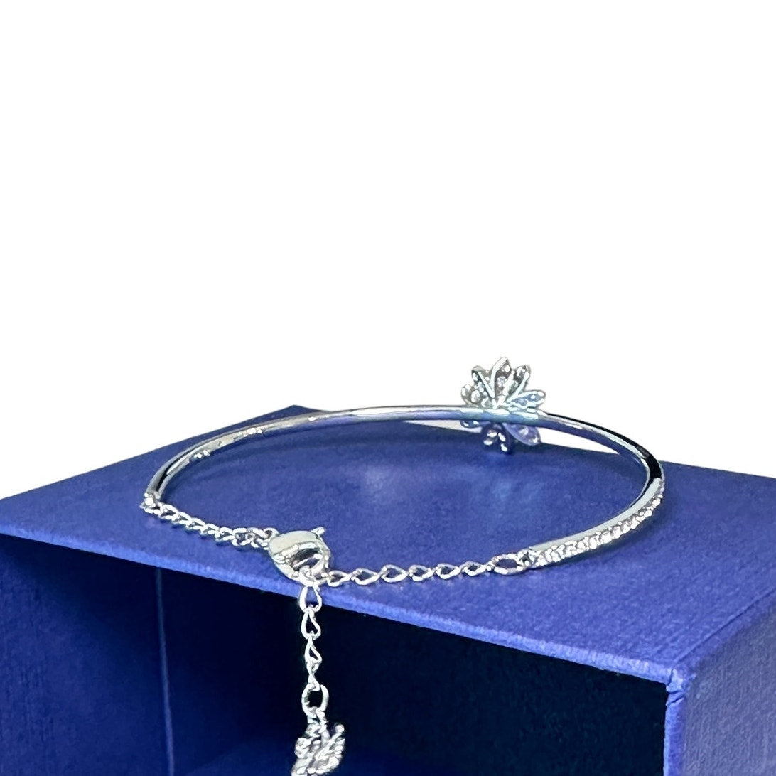 Swarovski Eternal Flower bangle Flower, Pink, Mixed metal finish Bracelet