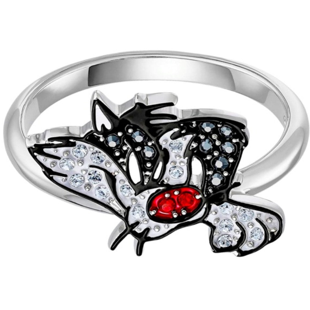 Swarovski Looney Tunes Sylvester Size 7 /55 Ring Multi-colored, Rhodium plated New