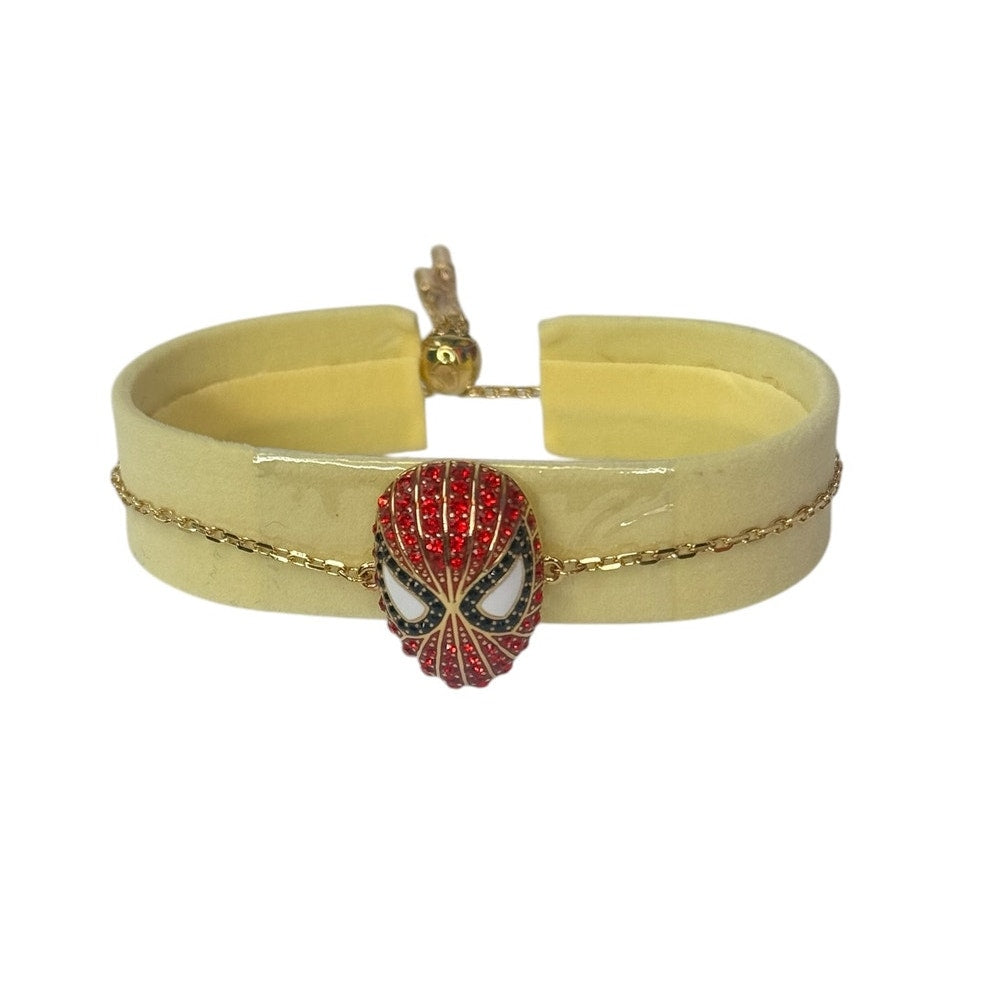 Swarovski Spider-Man Bracelet, Red Crystal, Gold-tone Finish M