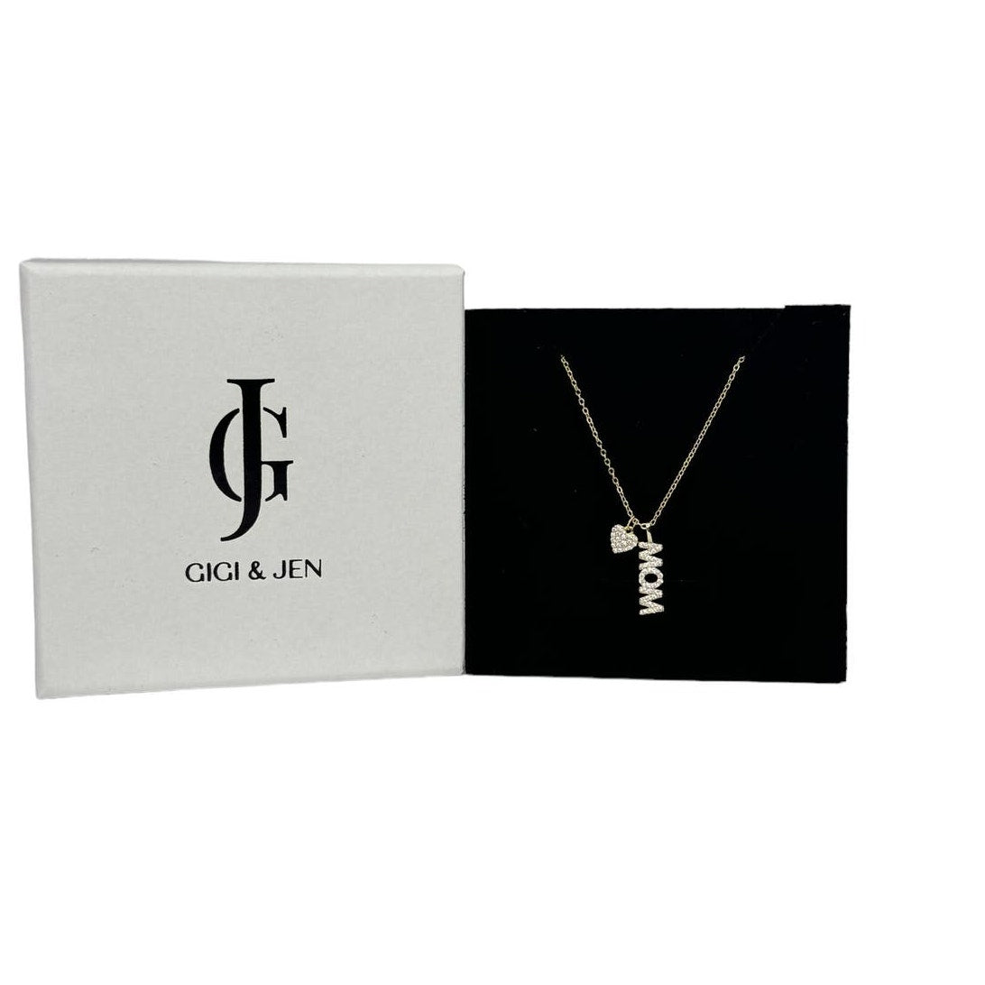 Mom Heart Necklace 925 sterling silver / 18 K gold plated