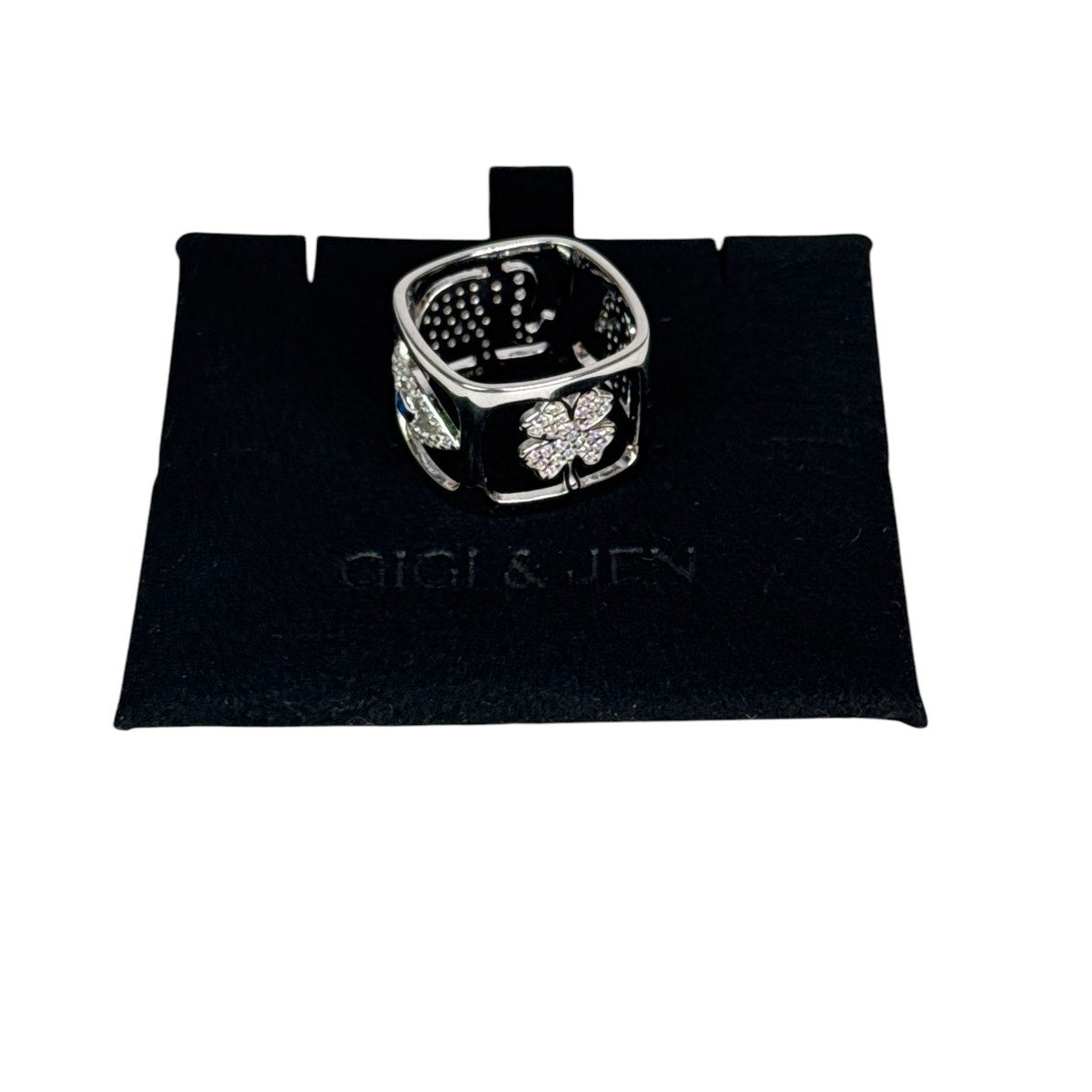 Lucky Charm Dice Ring for Her Color Silver size 6