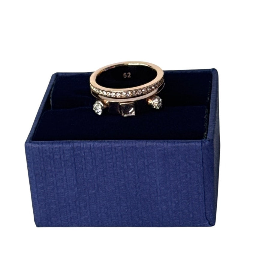Swarovski Thrilling ring White, Rose gold-tone plated size 6