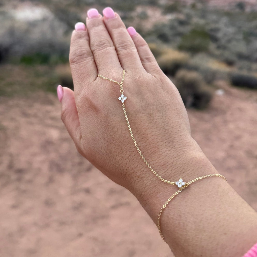 Elegant minimalist design with CZ accents, 14K gold plated over 925 sterling silver