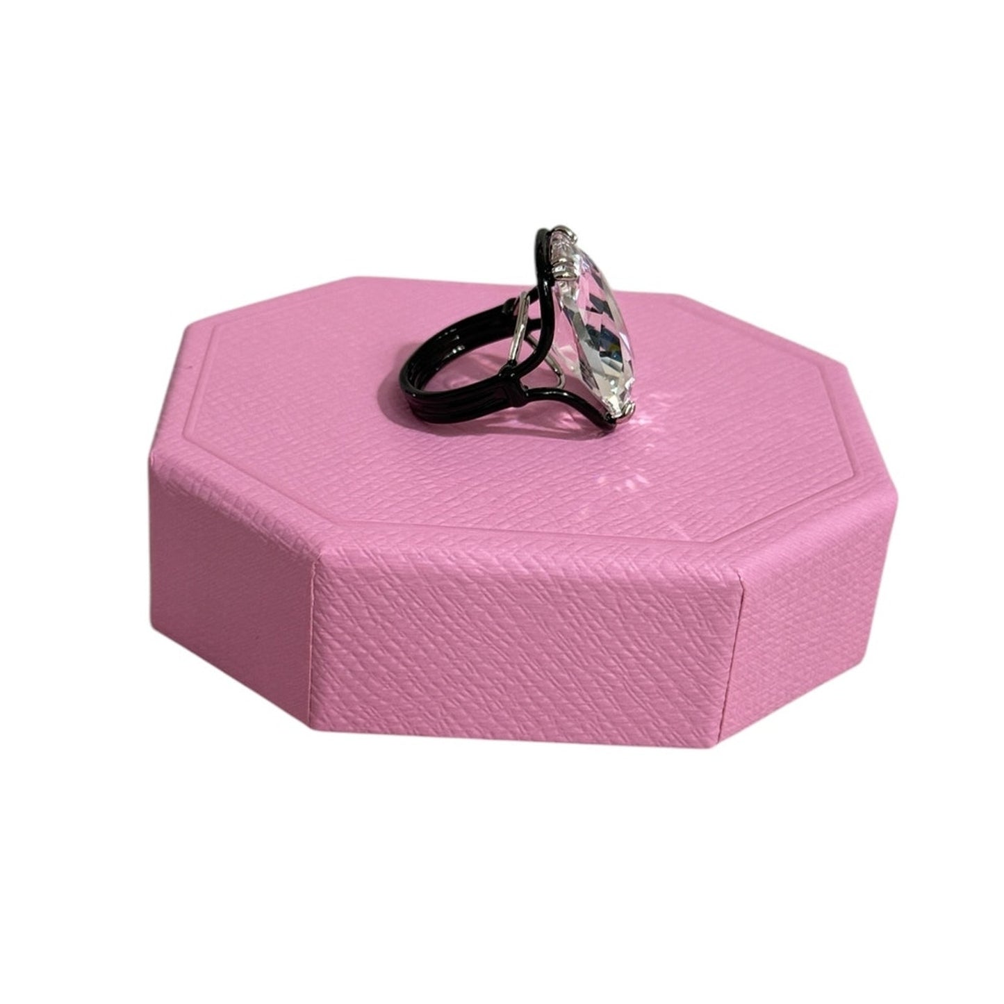 Swarovski Harmonia cocktail ring Oversized crystal, White, Mixed metal finish 58
