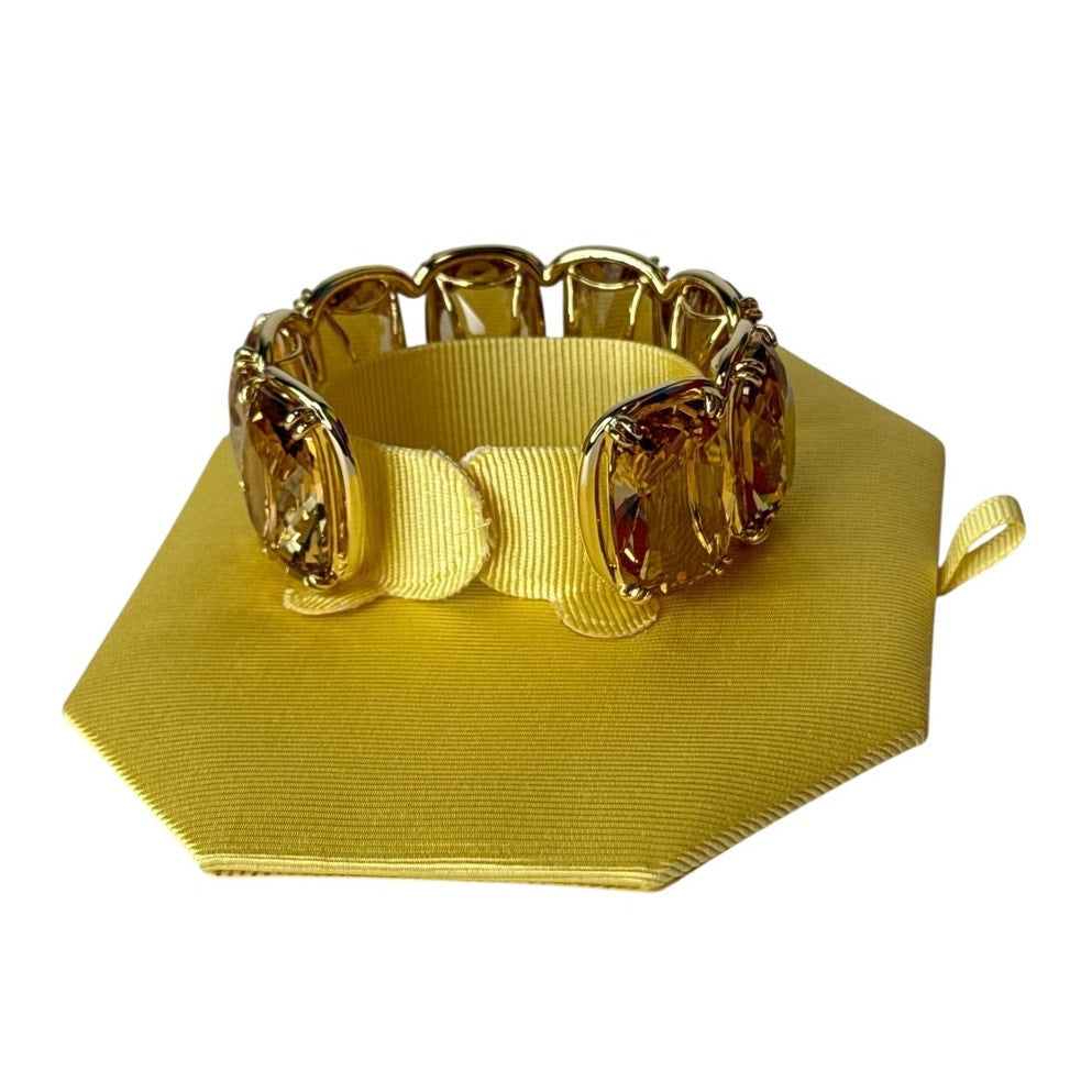 Swarovski Harmonia cuff Oversized floating crystals, Gold tone small