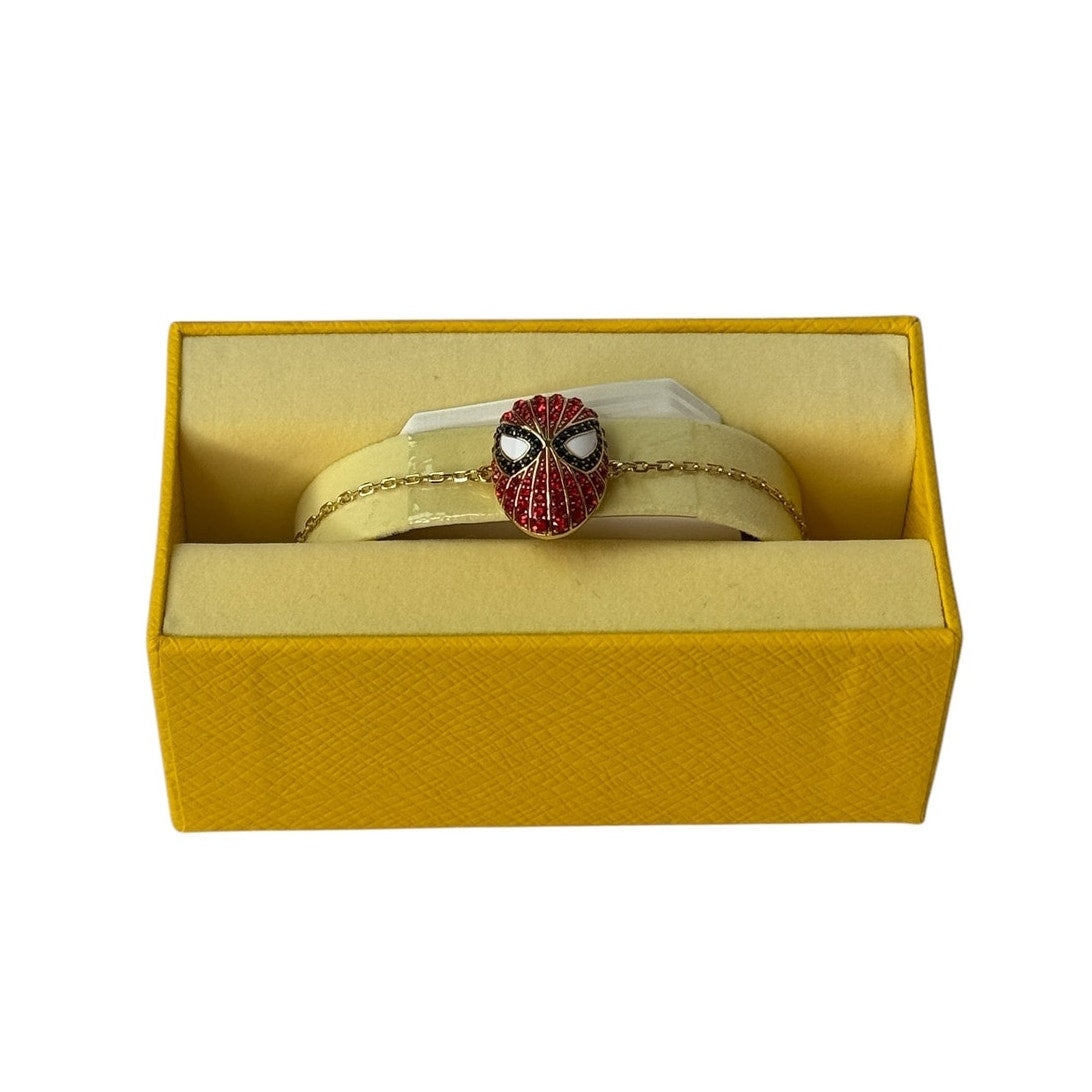 Swarovski Spider-Man Bracelet, Red Crystal, Gold-tone Finish M