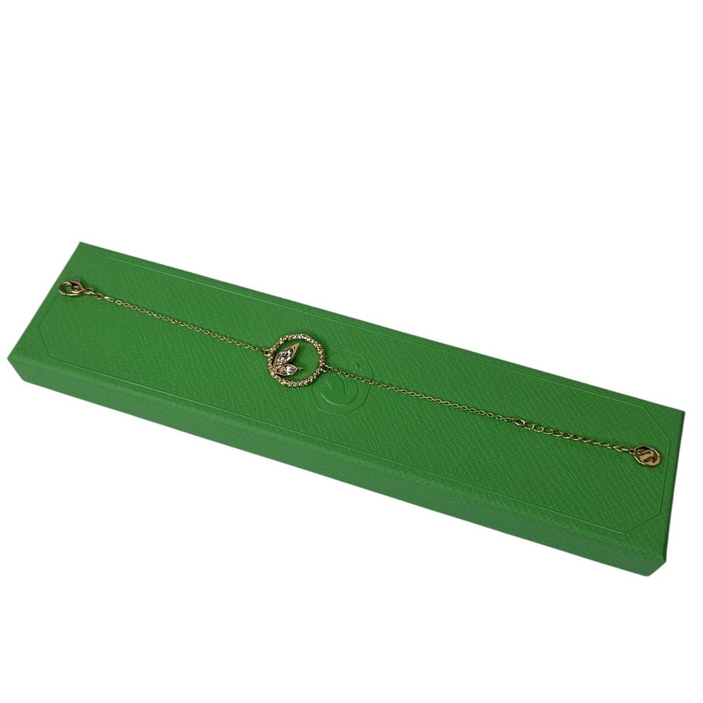 Swarovski Dellium bracelet Bamboo, White, Rose gold-tone plated