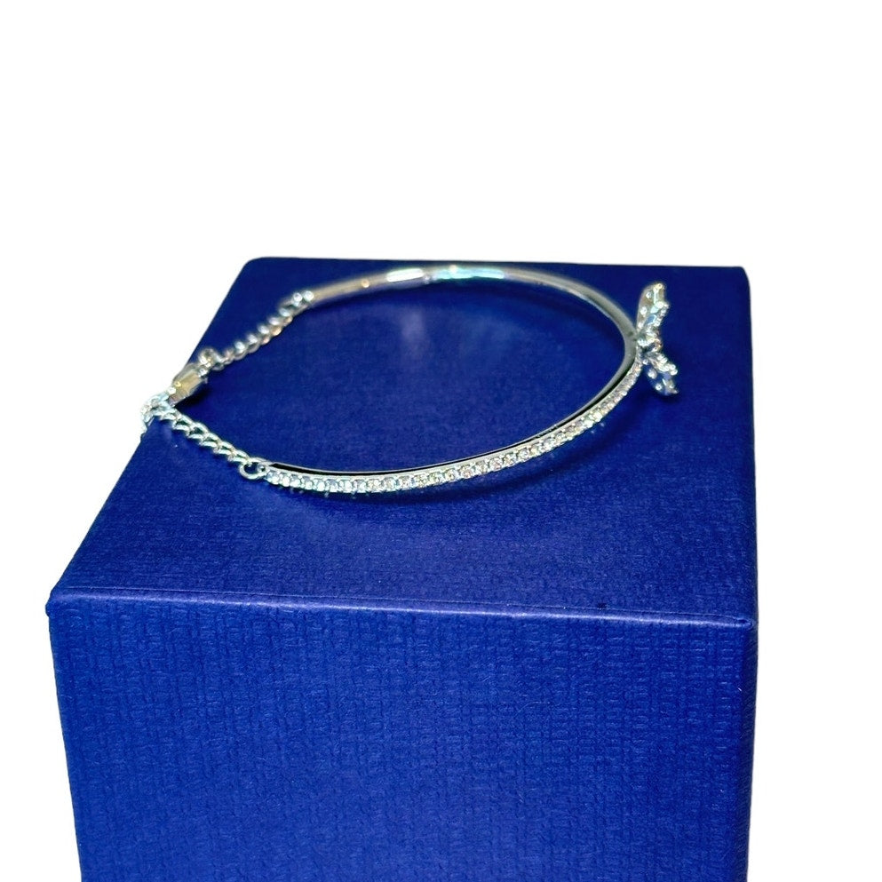 Swarovski Eternal Flower bangle Flower, Pink, Mixed metal finish Bracelet