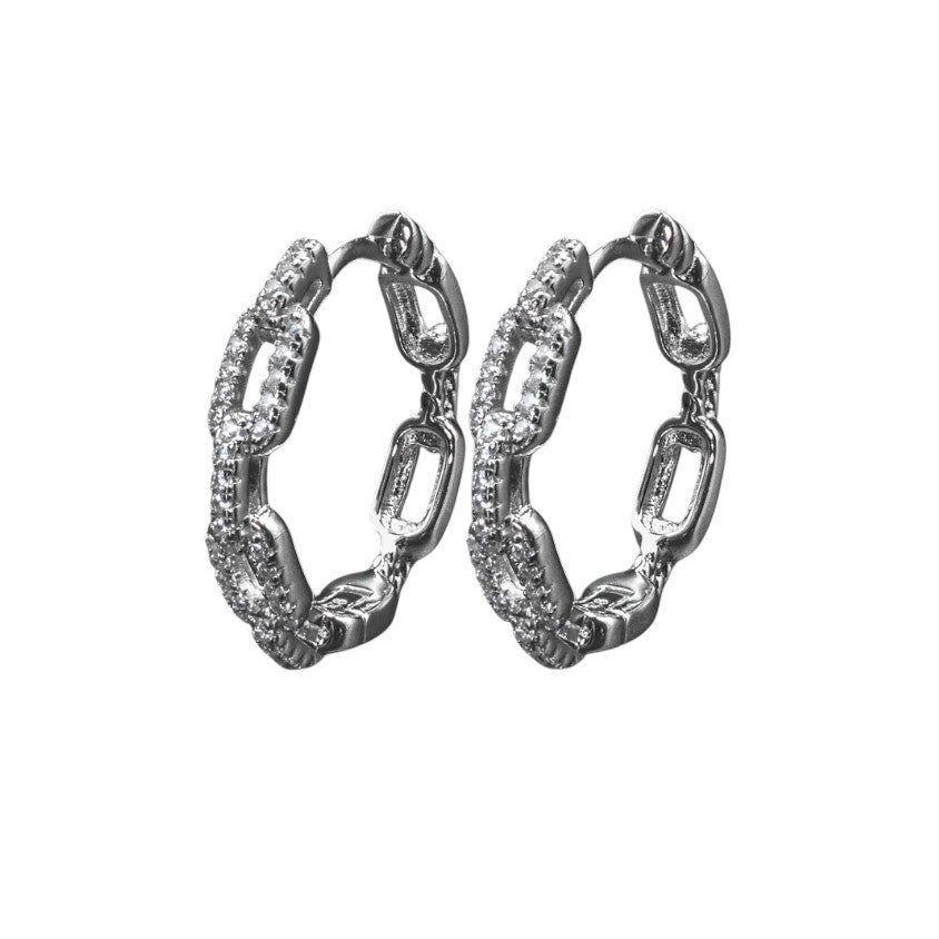 Chain Link Hoop Earrings