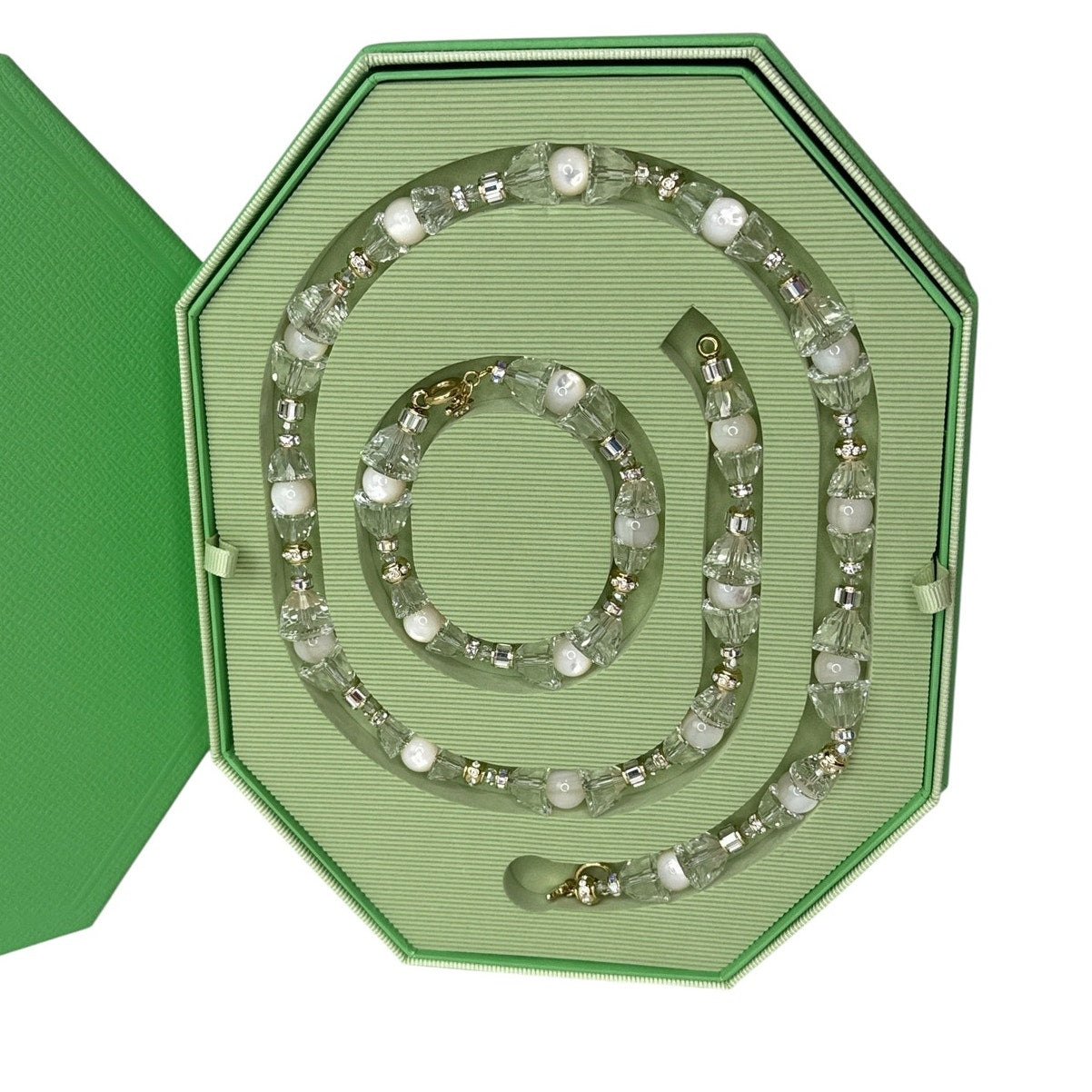 Swarovski Somnia Set White, Gold-tone plated set