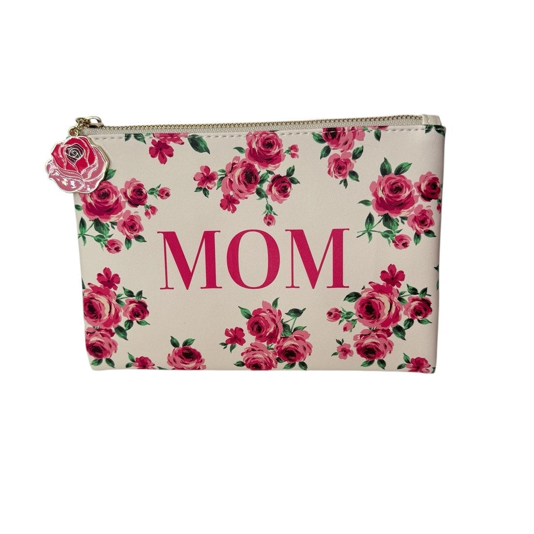 MOM Cosmetic or Pencil Bag Roses Design