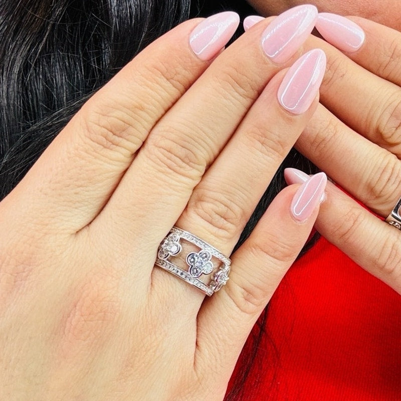 Bella Clover Ring 925 Sterling Silver