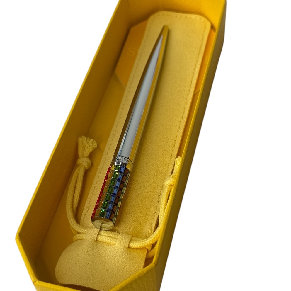 Swarovski Ballpoint pen Multicolored, Chrome plated New