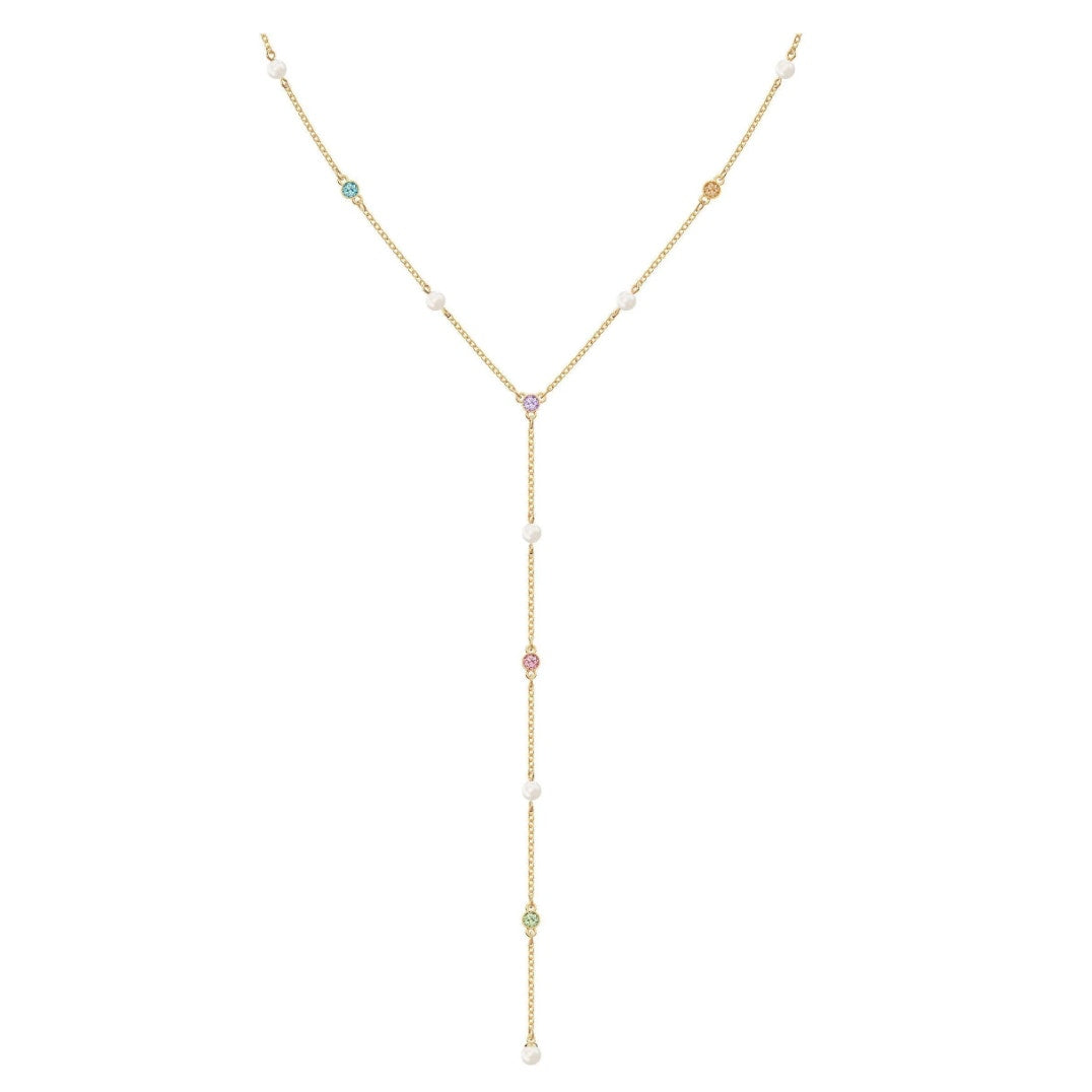 Swarovski No Regrets Y Necklace, Multi-colored, Gold-tone plated