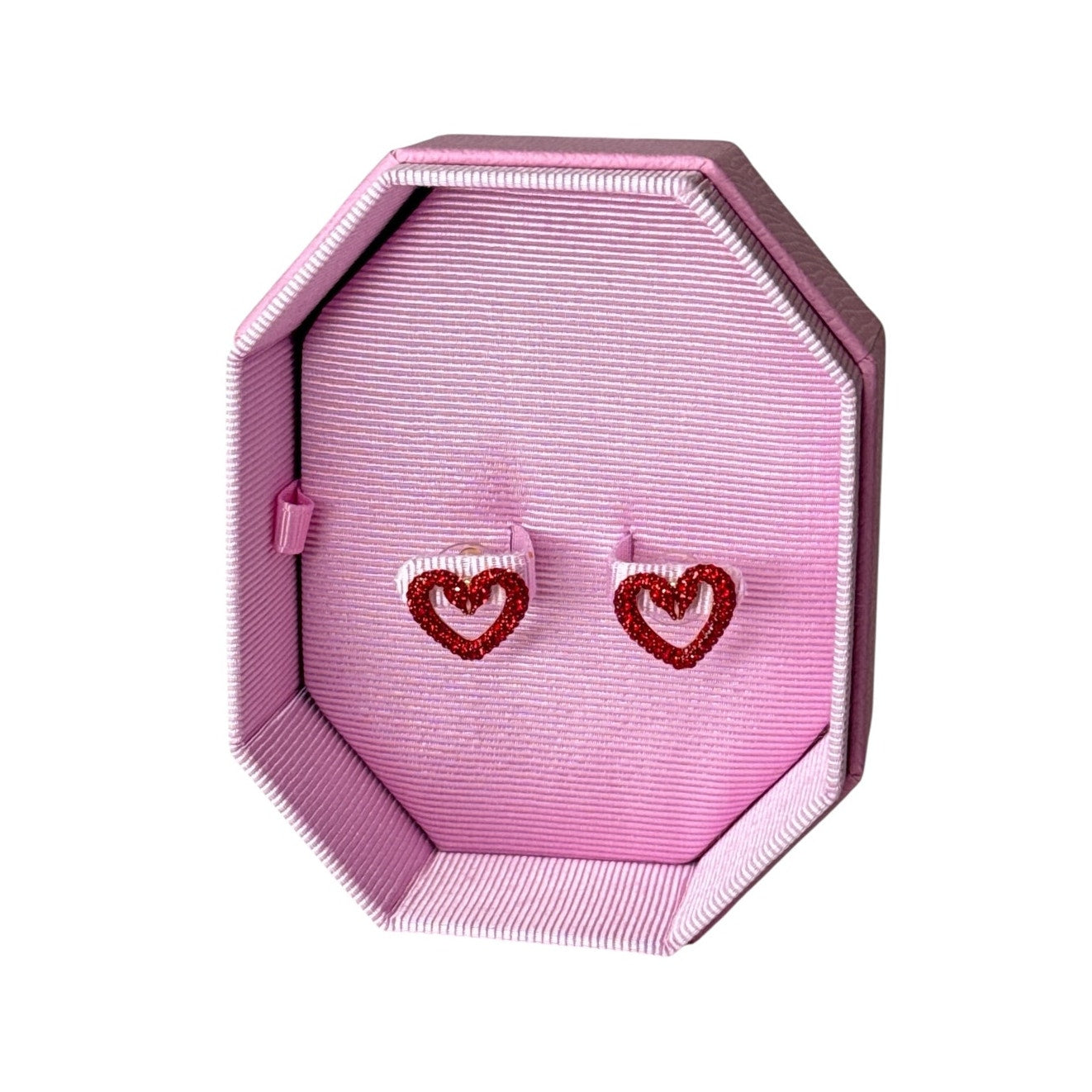 Swarovski Una Stud Red Heart Earrings Extra Small Gold-Tone Plated