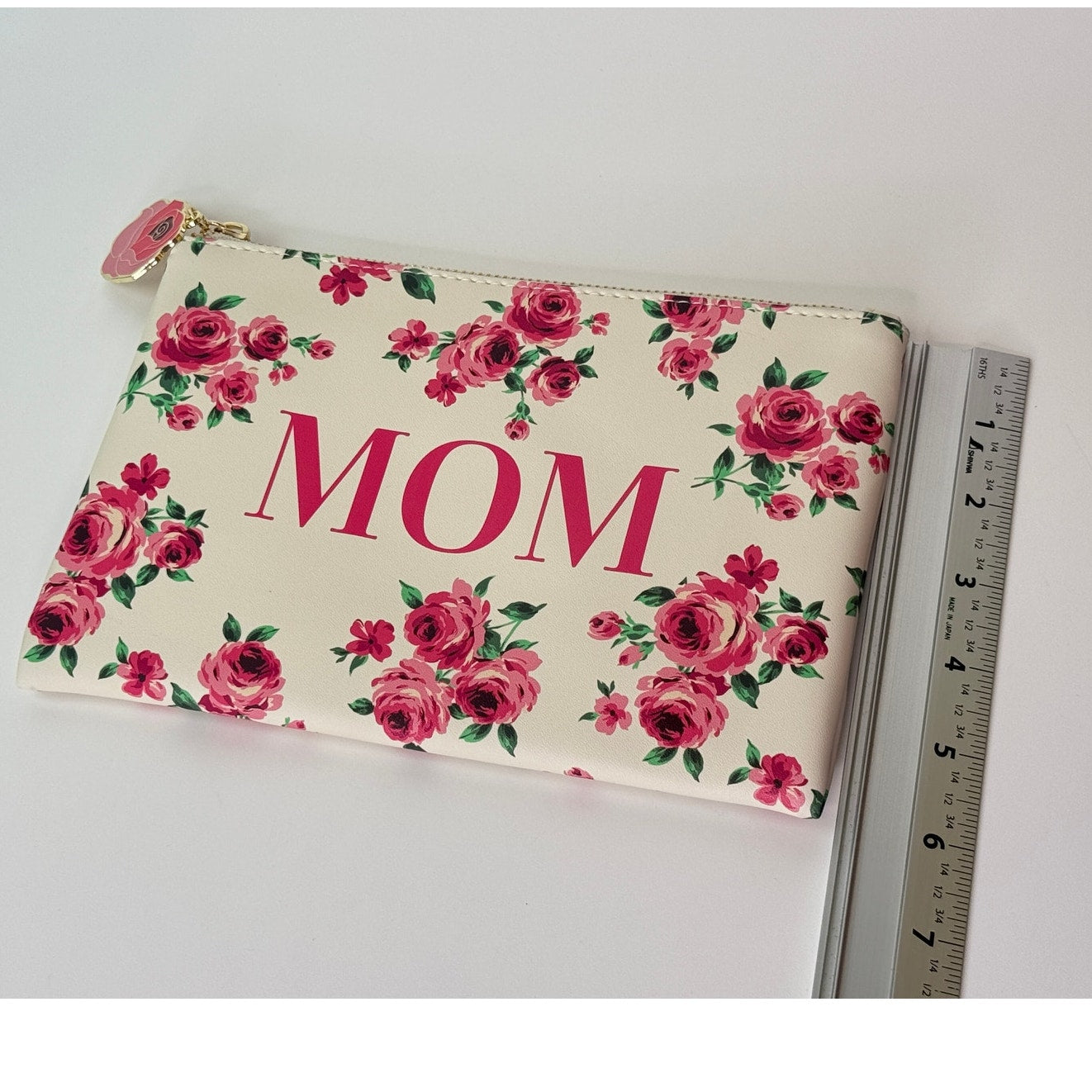 MOM Cosmetic or Pencil Bag Roses Design