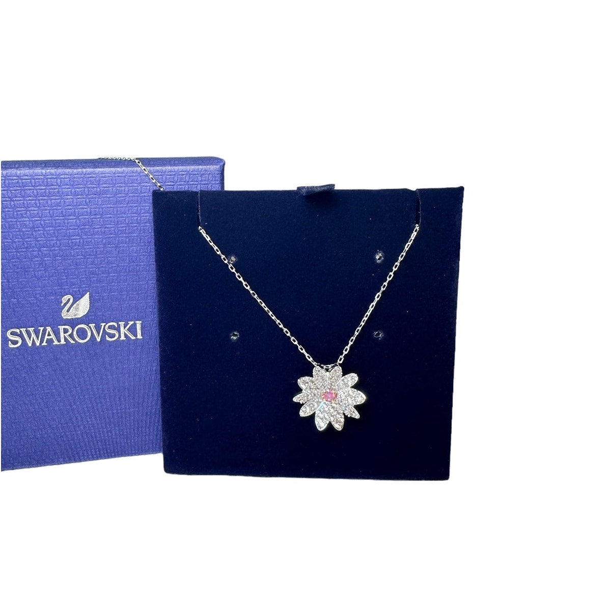 Swarovski Eternal Flower pendant Flower, Pink, Mixed metal finish