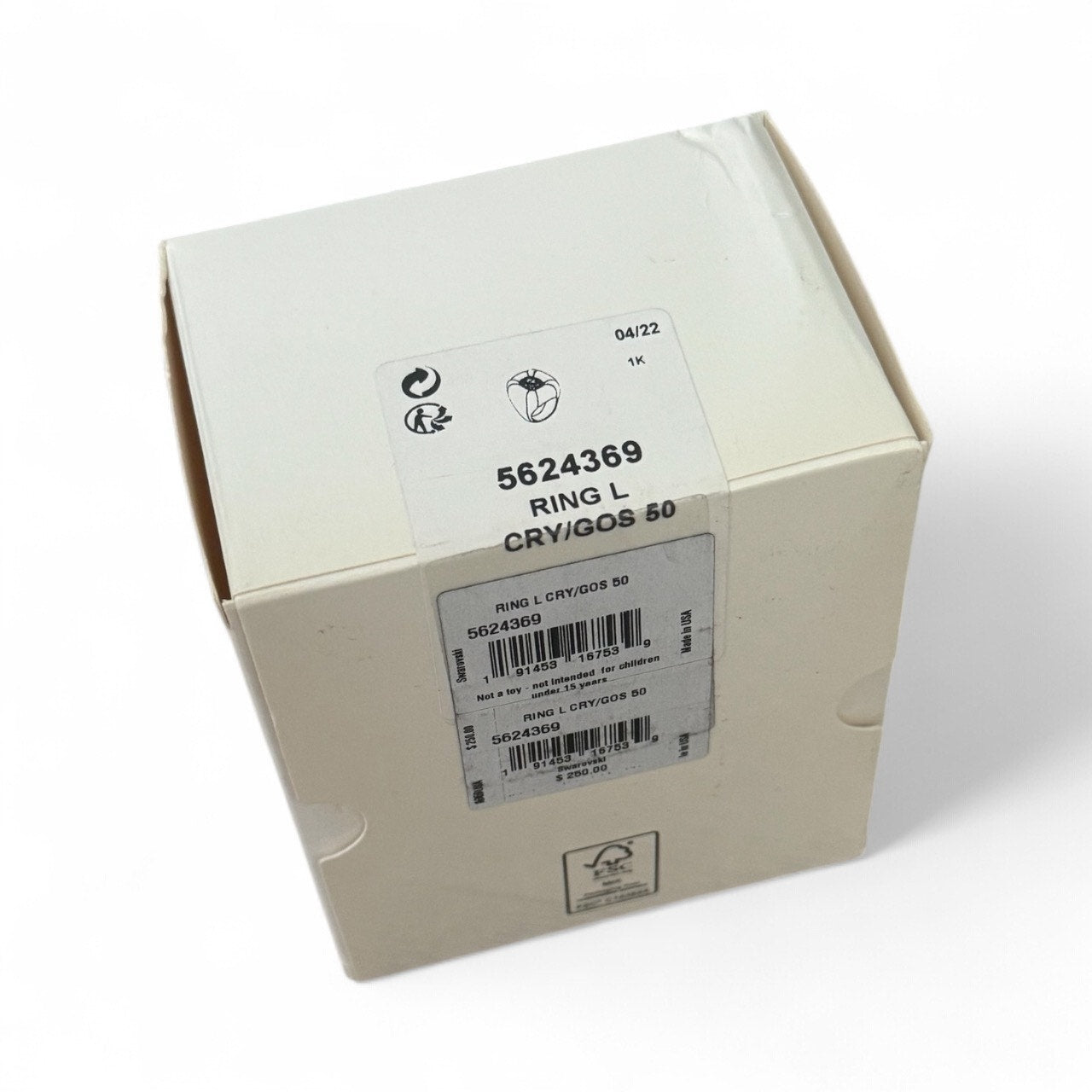 Swarovski Dulcis Cocktail Ring Size 50/ 5 Color gold New