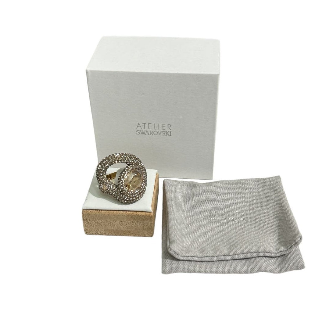 Swarovski Atelier Tigris ring white gold plated 52 /6 GRAY/CRY/GOS
