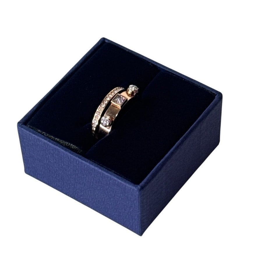 Swarovski Thrilling ring White, Rose gold-tone plated size 6