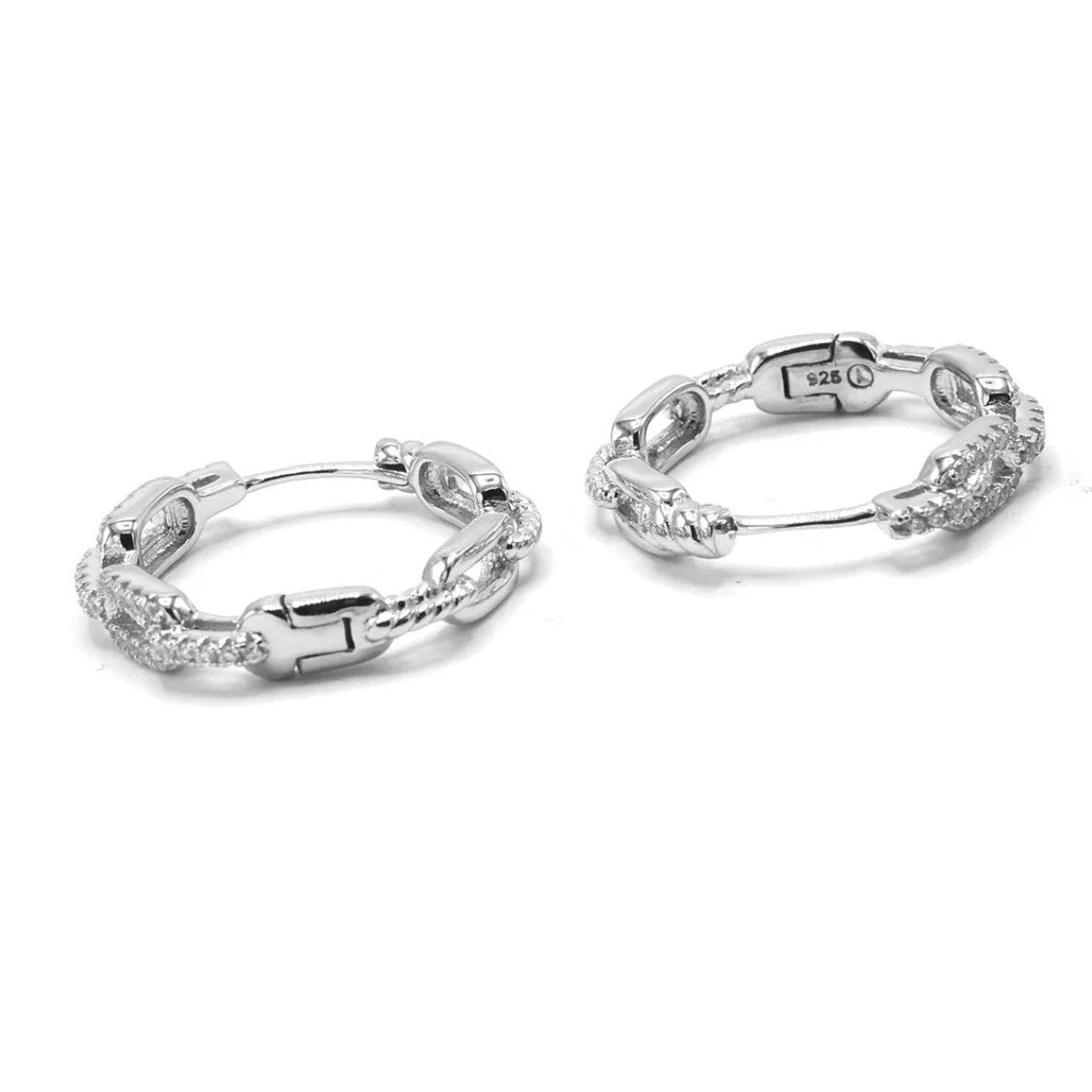 Chain Link Hoop Earrings