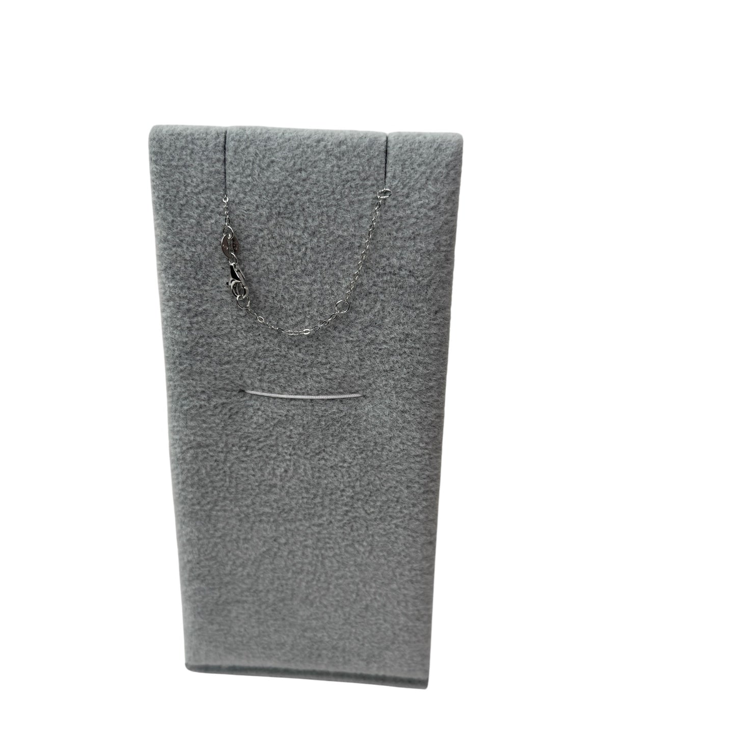 Mini Rose Shape Pendant Silver Tone Necklace