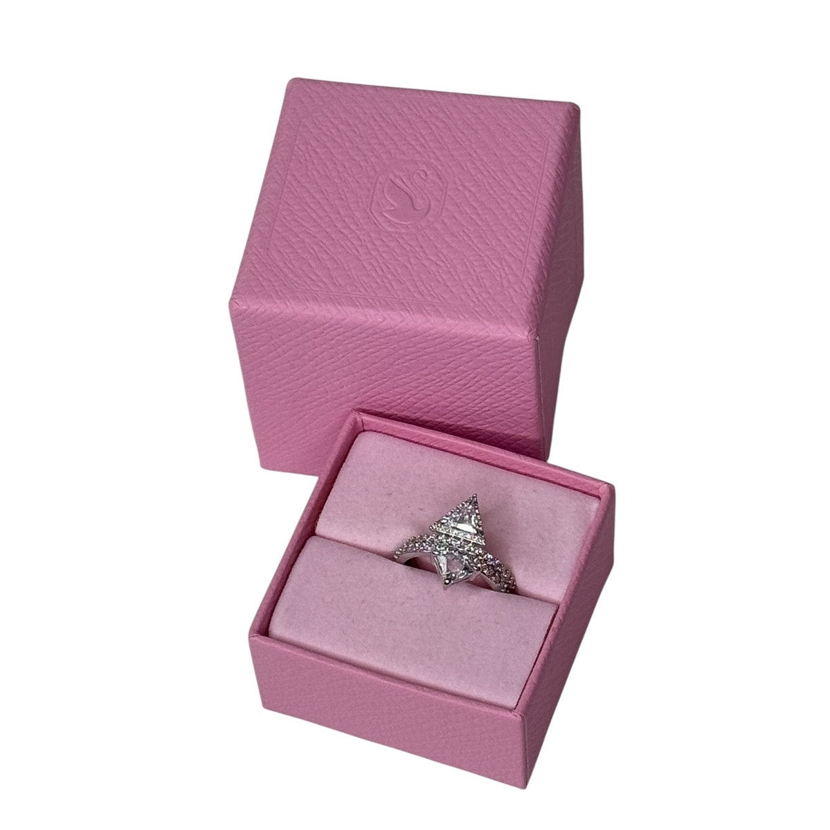 Swarovski Ortyx ring Mixed cuts, White, Rhodium plated size 6 / 52