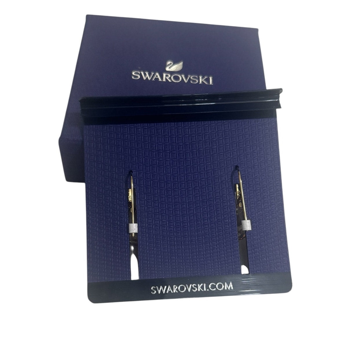 Swarovski Energic drop earrings Brown, Gold-tone plated