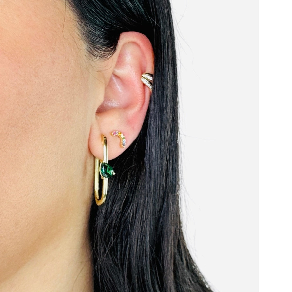 Large Oval Hoop Earrings