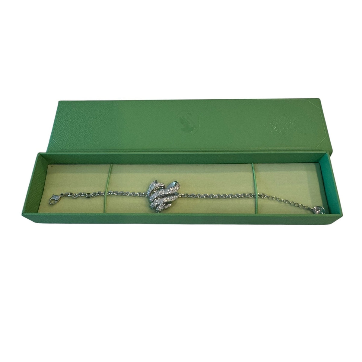 Swarovski Volta Bracelet, Heart, White, Rhodium Plated
