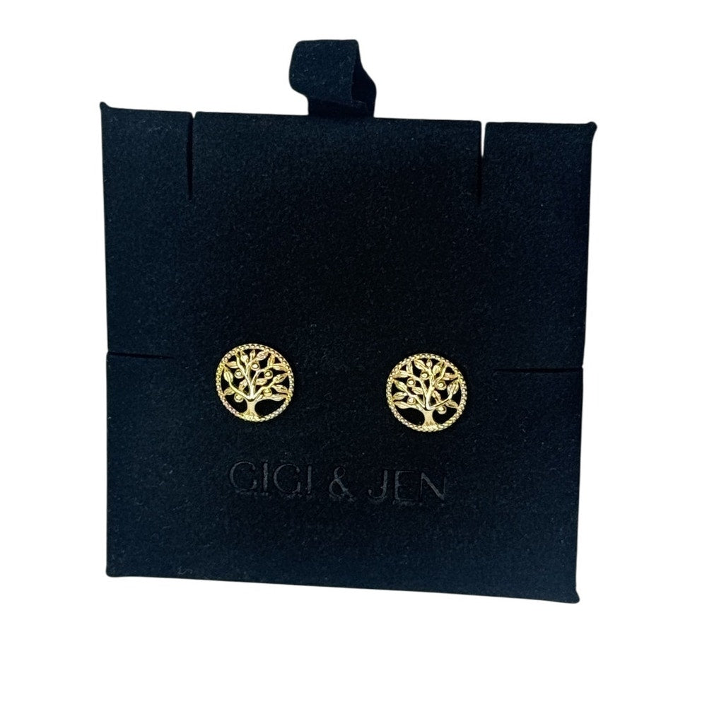 Tree of Life Stud Earrings for Women Elegant, Minimalist Nature Jewelry