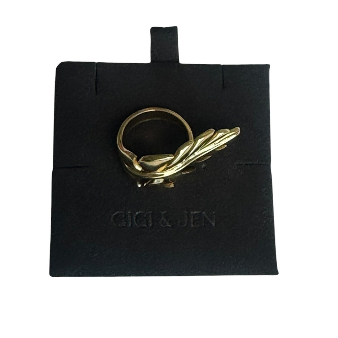 Golden Goddess Palm Ring Size 7 adjustable